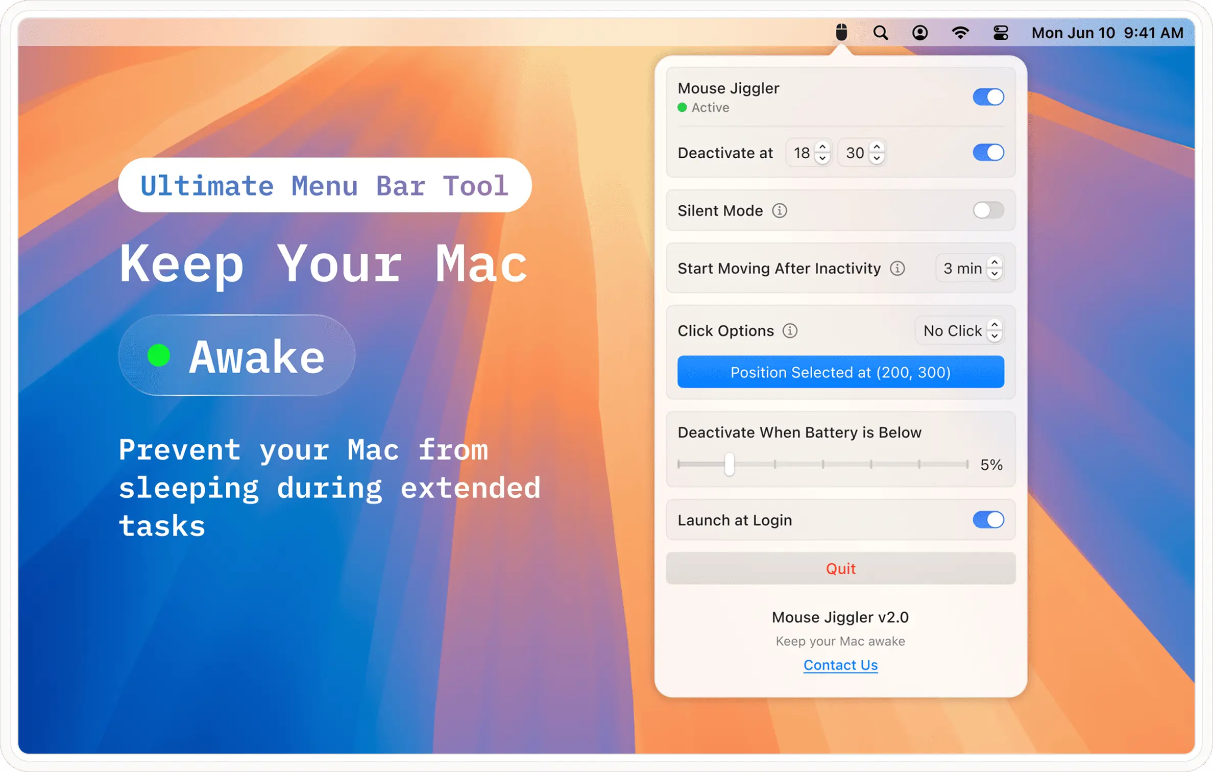 Mouse Jiggler for Mac - Prevent Mac from Sleep